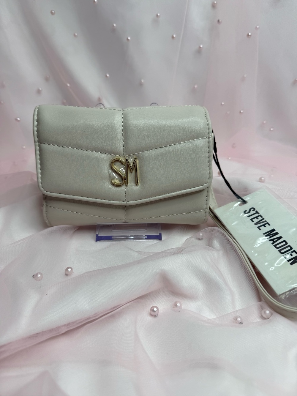 Steve Madden Bone Quilted L Wallet